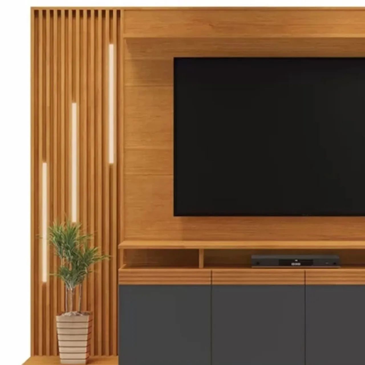 Home Ripado com LED TV até 65? Grafite rf54 - Foto 2