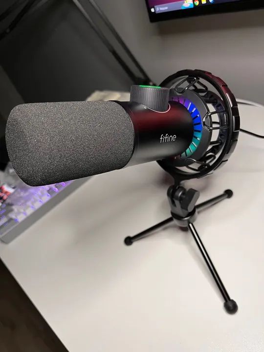 Microfone Dinâmico Usb Fifine K658 Rgb - Foto 2