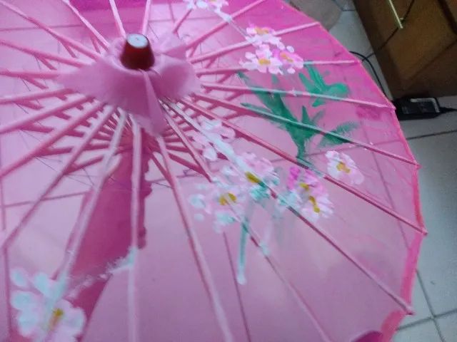 Sombrinha Japonesa Rosa Madeira  - Foto 5