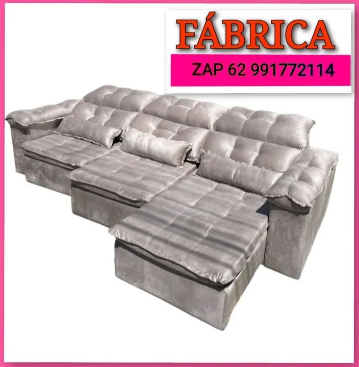 Sofá Retrátil E Reclinável Largura 2.90 cobrimos ofertas - Foto 4
