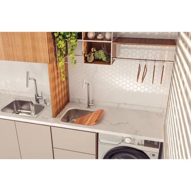 Torneira Versa Tramontina em Aço Inox com Bica Articulada - Foto 3