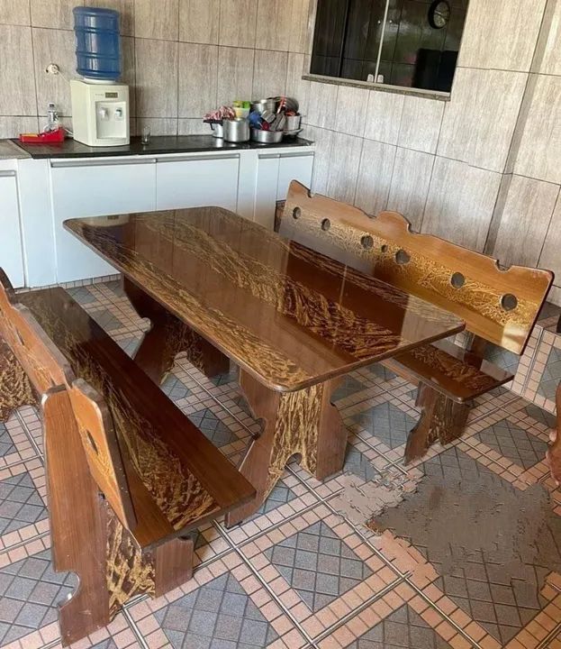 Mesa de Jantar Preta Moderna - Foto 5