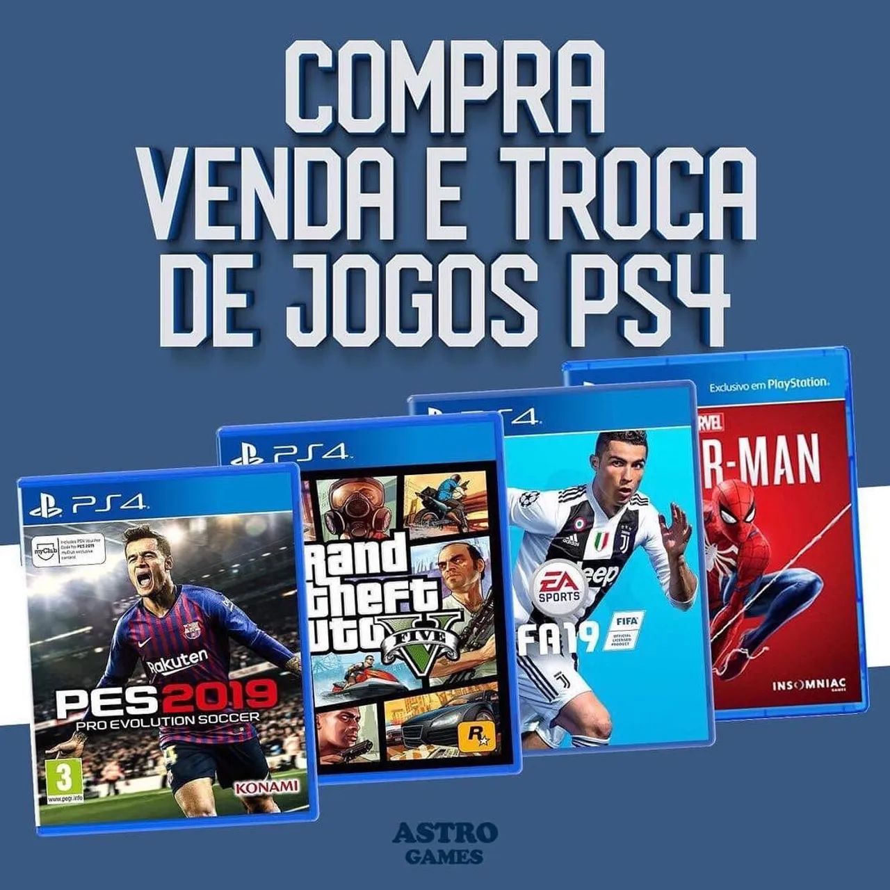 JOGOS PS4 COMPRAMOS E TROCAMOS TAMBÉM 