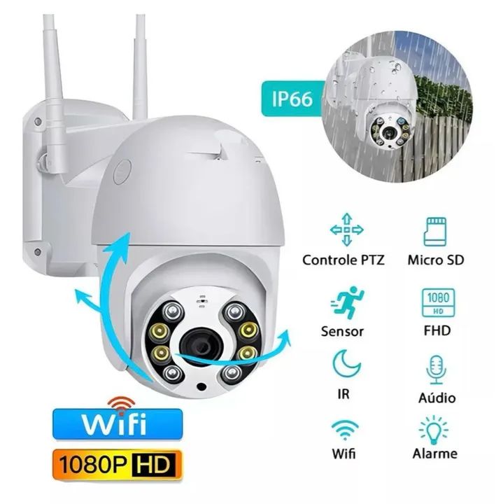 Kit 2 Câmera de Segurança IP66 à Prova d'Água - Resistente à Chuva