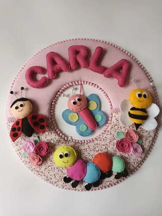 Porta maternidade menina jardim encantado