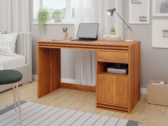 Mesa Escrivaninha Mila 1 Porta e 1 Gaveta (Nova)