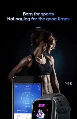 Relógio Smartwatch D20 Y68 Bluetooth p/ Android e iOS - Foto 3
