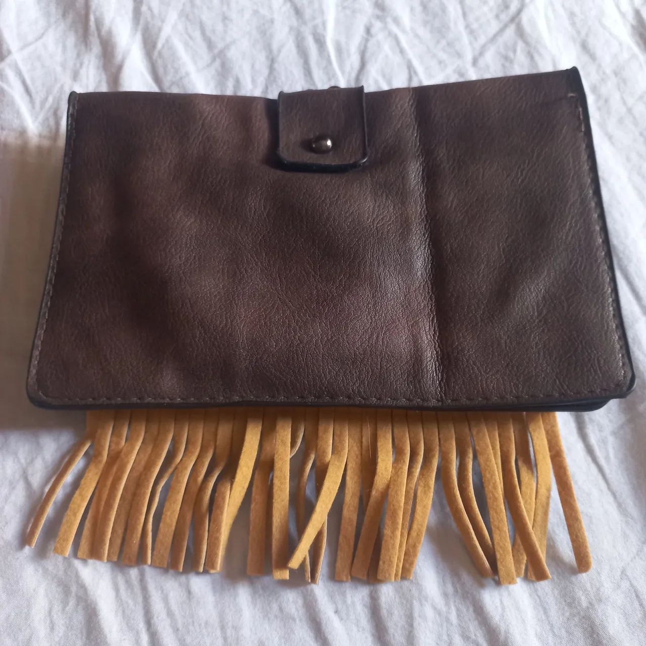 Bolsa de franja marrom  - Foto 2