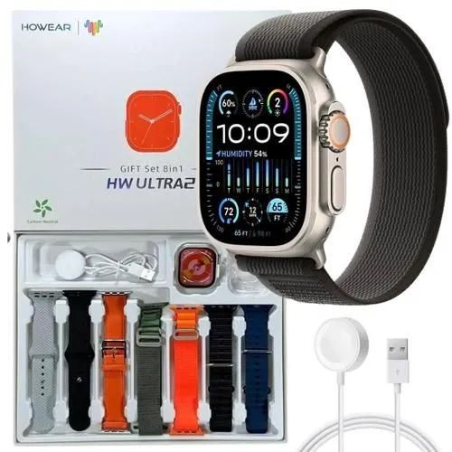 smartwatch hw ultra 2 com 7 pulseiras - Foto 2