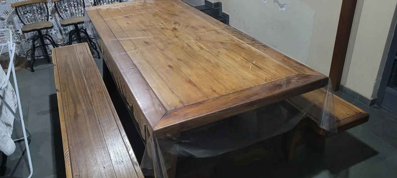 Rustic Table with Benches64276680327810120
