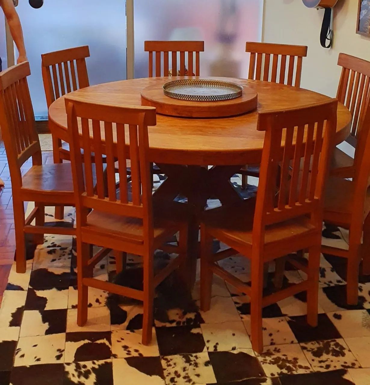 Rustic Pink Peroba Round Table 150cm64520807017601120