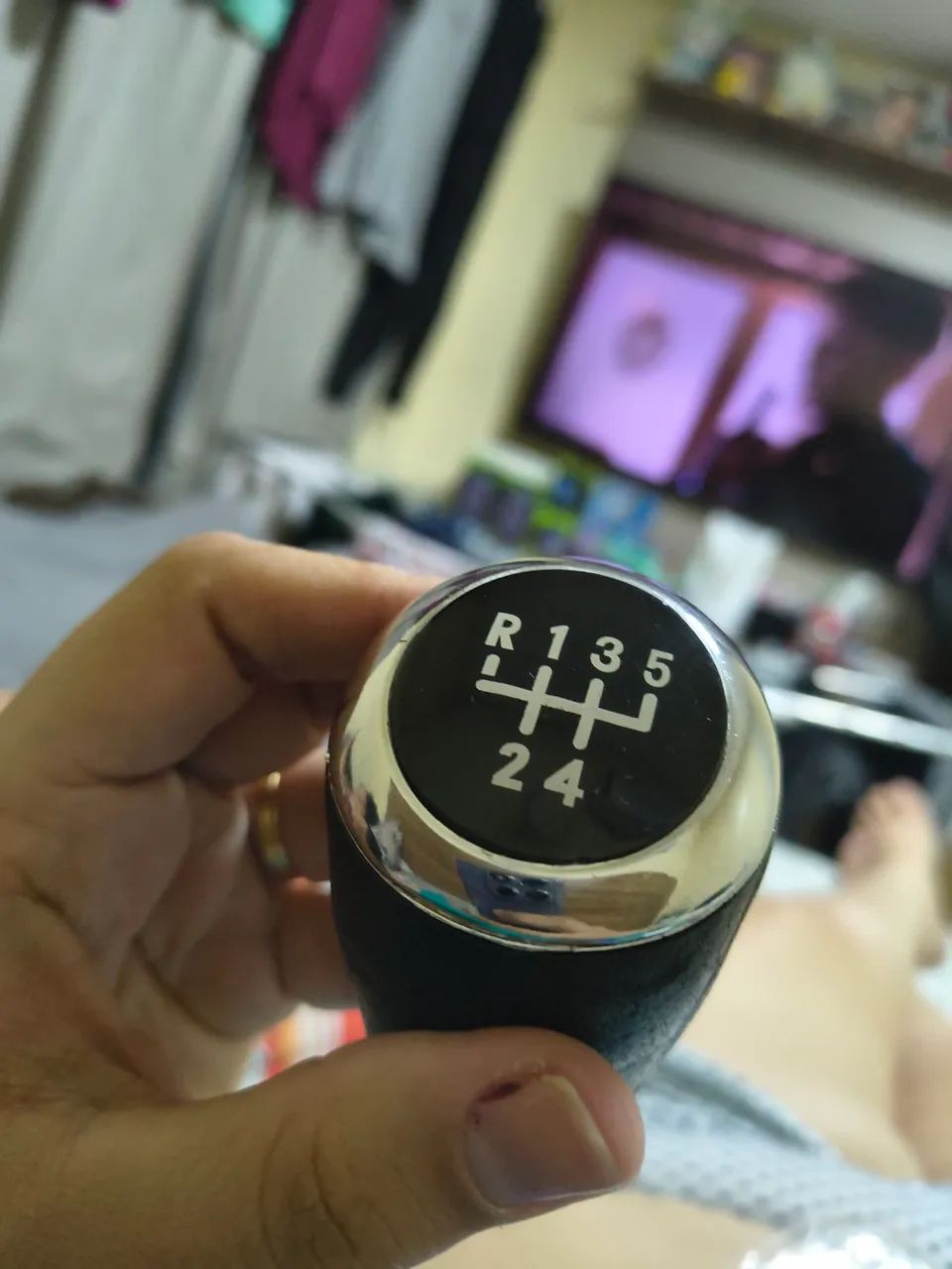 MANOPLA BOLA DE CÂMBIO MARCHA PRETA ONIX PRISMA 2013 2014 2015 - Foto 4