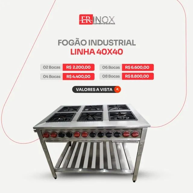 Fogão industrial 2 bocas