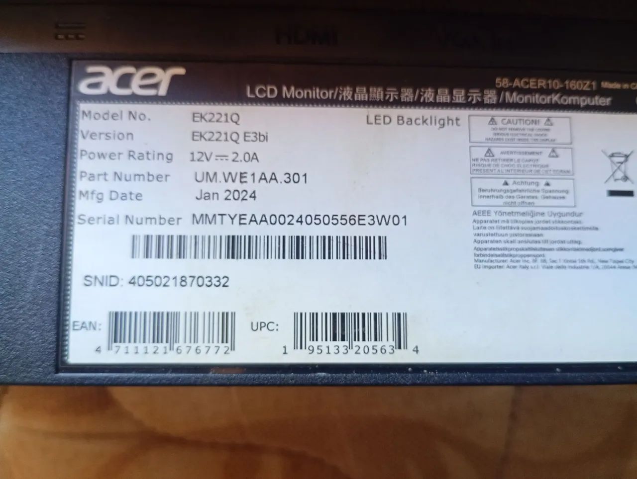 Monitor Acer 100Hz - Foto 3