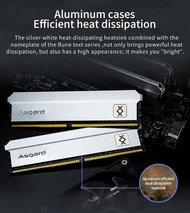 Memória DDR4 32gb Asgard Nova 2x16gb 3200mhz lacradas