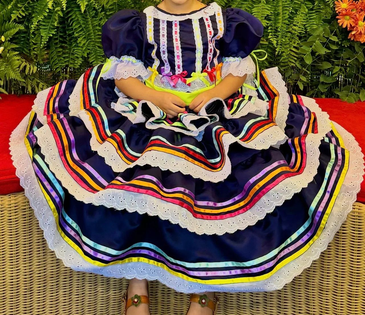 Vestido de São João tamanho 5 a 7 anos 