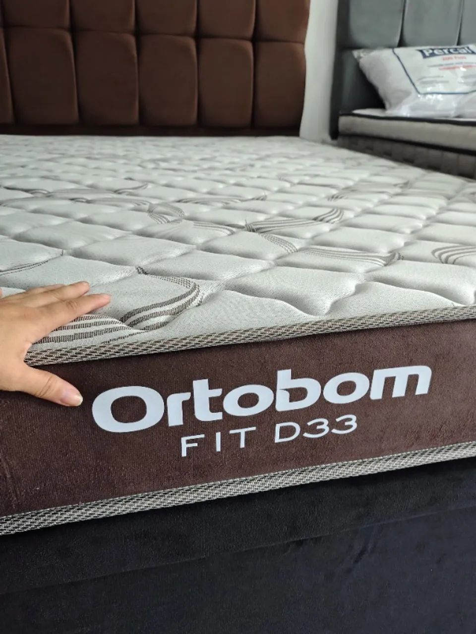 CAMA BOX CASAL BASE+ COLCHÃO D33 ORTOBOM PREMIUM  - Foto 4