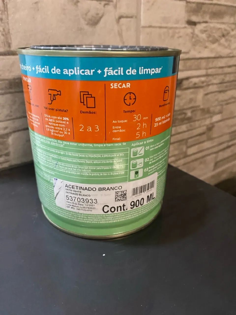 Tinta esmalte para madeira 900 ml - Foto 3