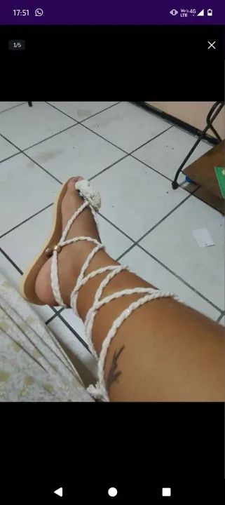  Havaianas de Crochê  - Foto 3