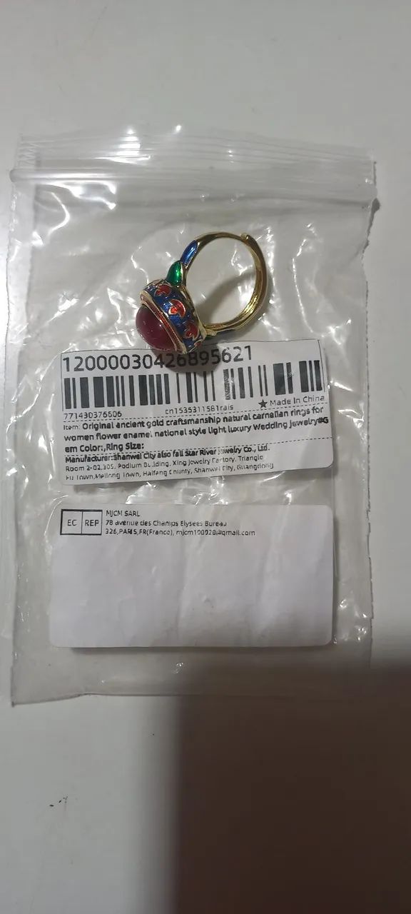 Anel indiano pedra cornalina - Foto 3