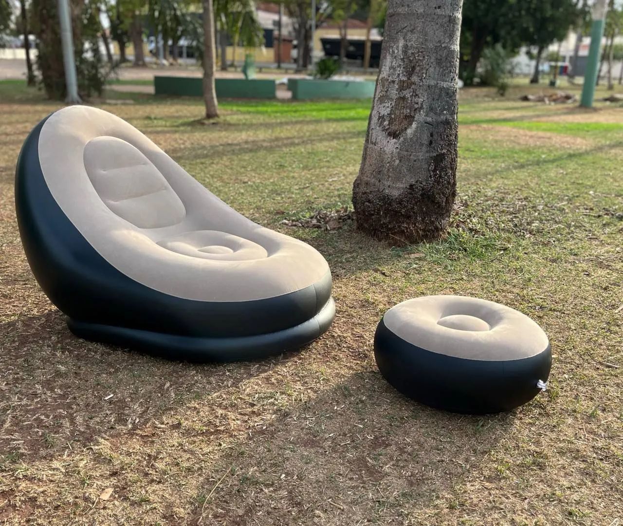  VEndo Puff poltrona gigante + apoio para os pés com Garantia!!! - Foto 2