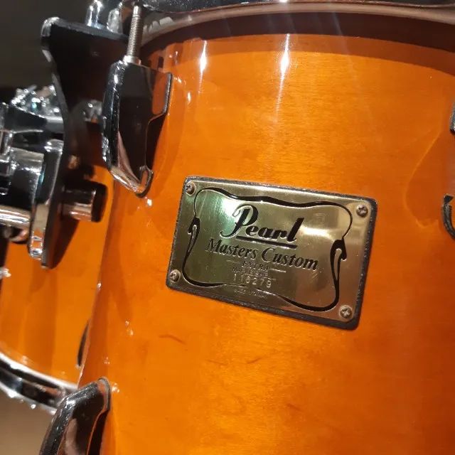 Bateria Pearl Master Custom Extra - Maple Shell- Anos 90 , Ótimo Estado sem a caixa - Foto 6
