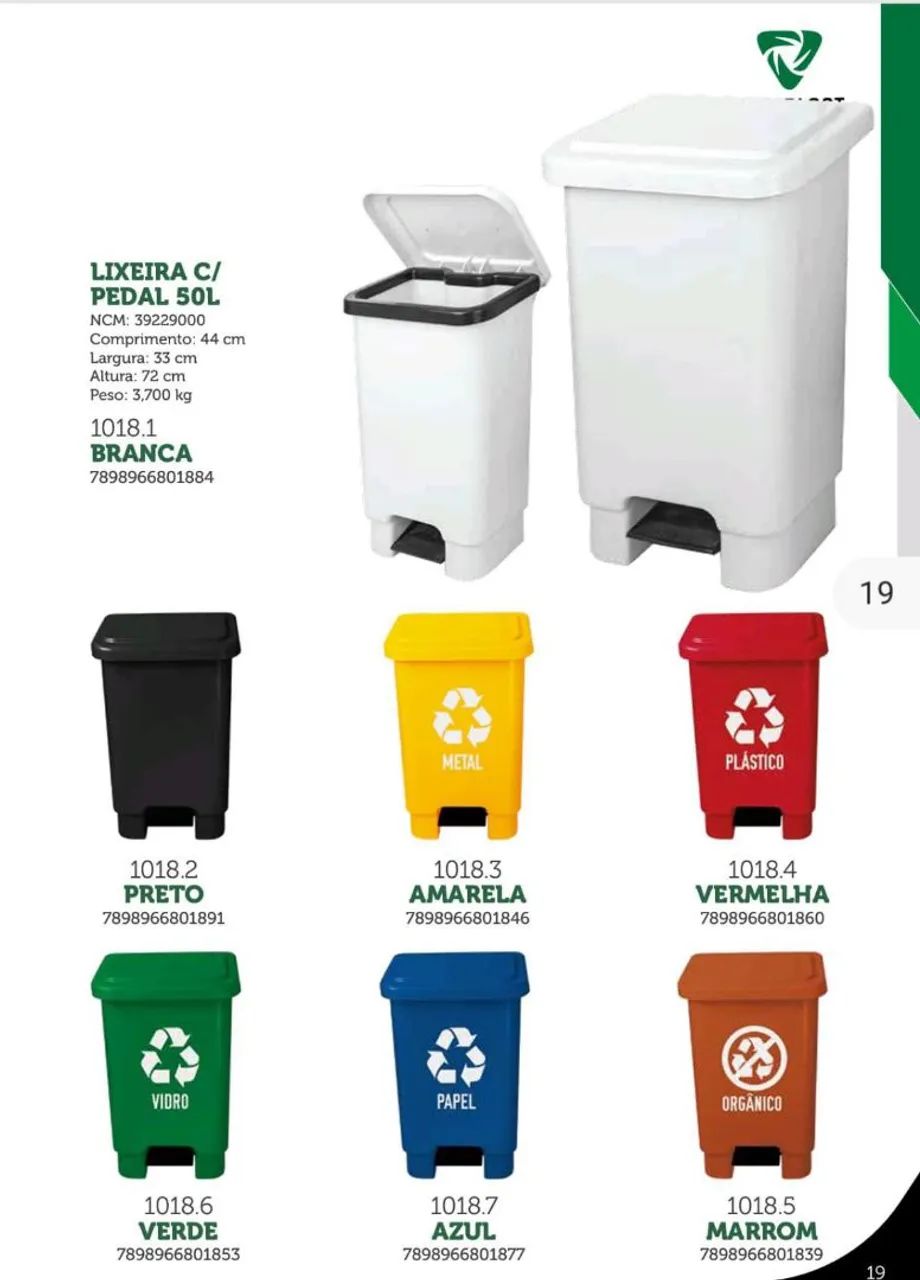 Lixeira com Pedal 15l,50l,100 litros  - Foto 2