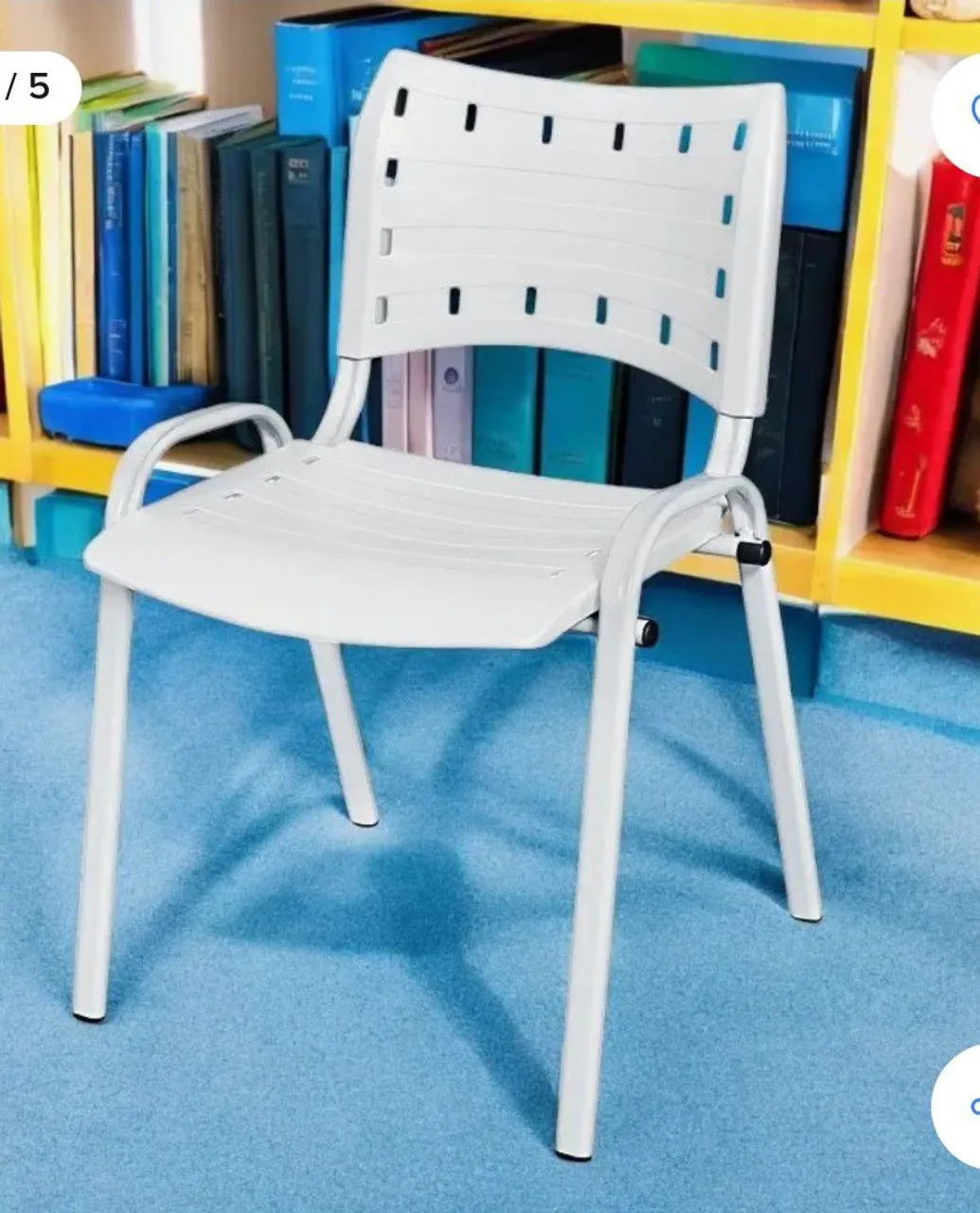 Cadeira para recepção ou varanda Plástica Branca