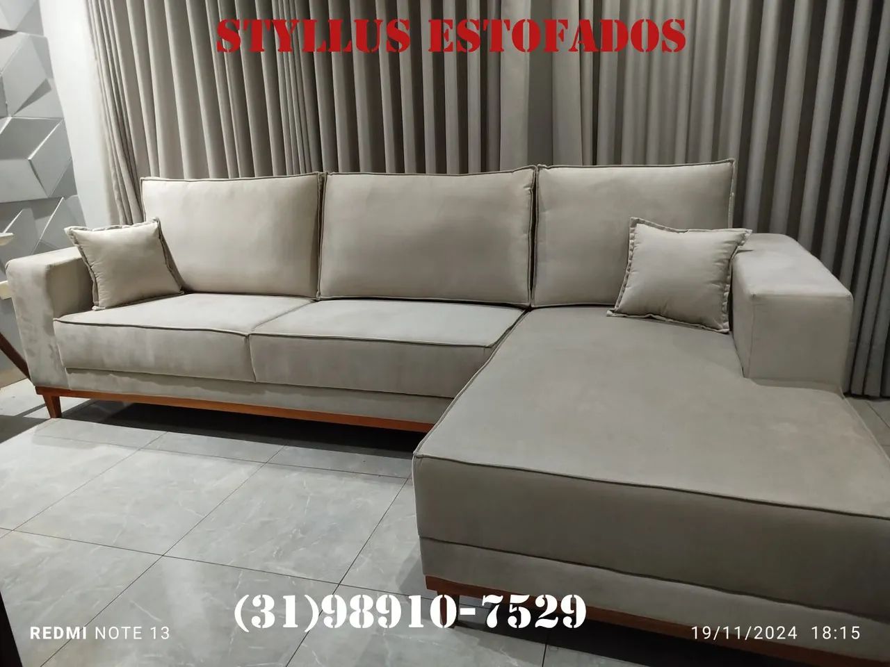 Sofá de Canto - Novo - 5lugares