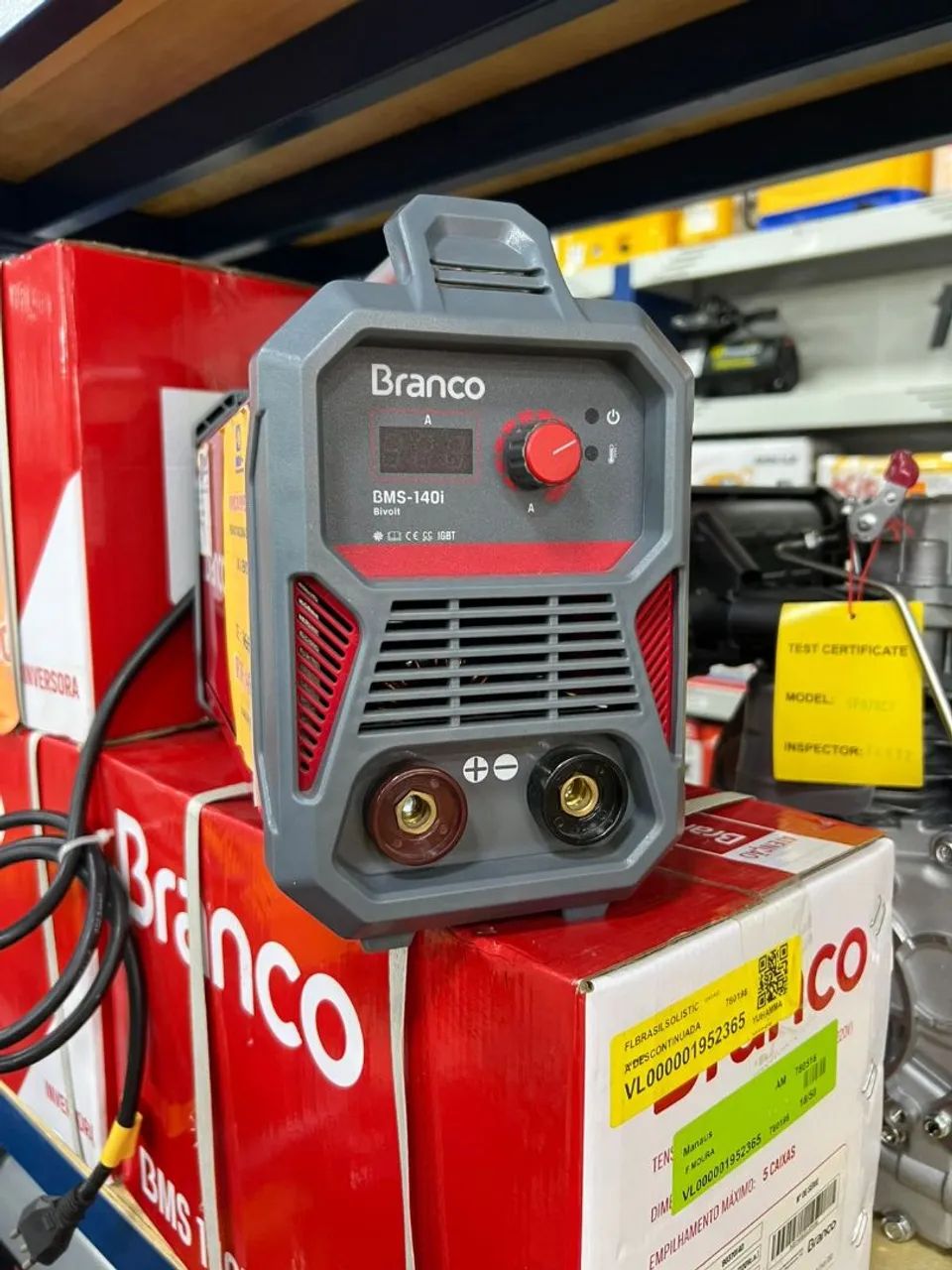 MAQUINA DE SOLDA 140A 127/220V BRANCO