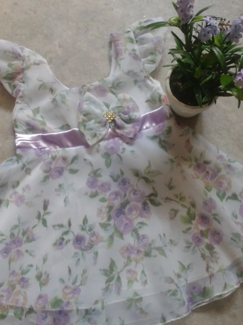 Vestido social simples Tam 6 a 18 meses 3 por R$100,00 - Foto 3