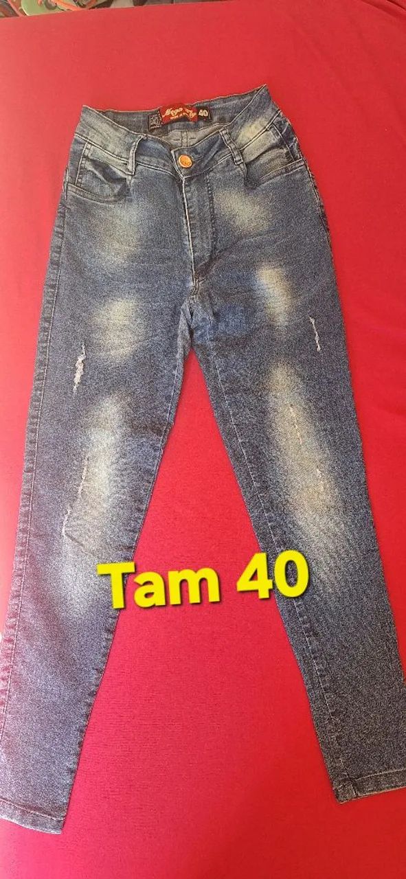 Calças jeans tam variados pouco uso