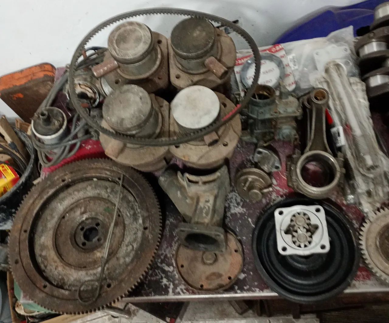 Lote peças de motor quase completo e várias peças  - Foto 5