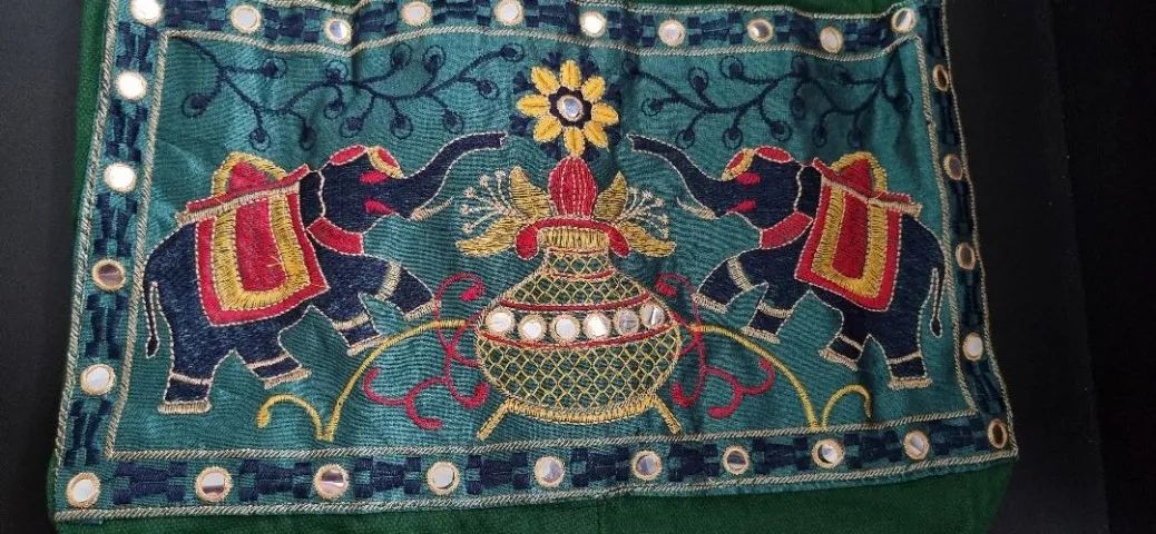 Bolsa indiana de pano estampada - Foto 2