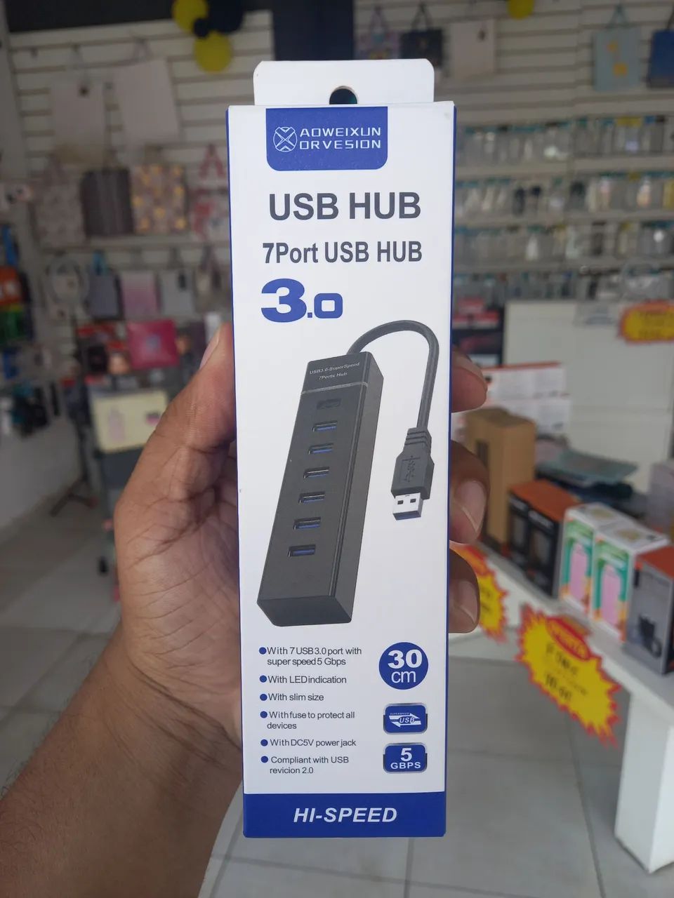 Hub usb 3.0  com 7 portas - entrega em São Luís e região 