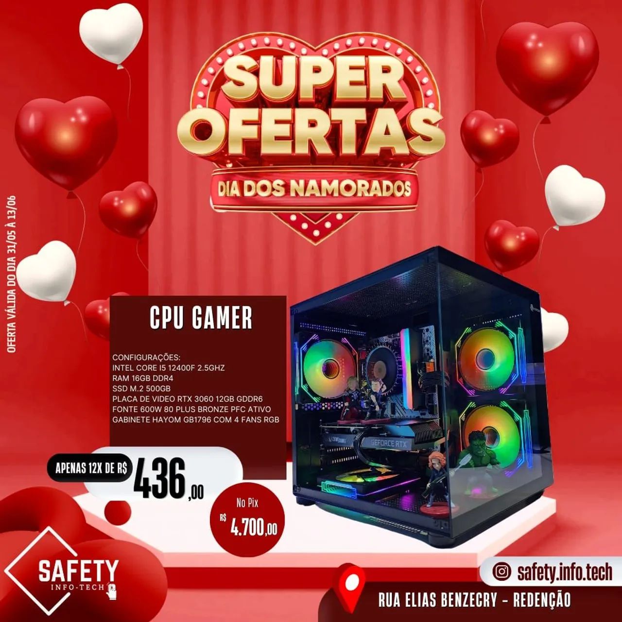 PC RODA TUDO CORE I5 12G - RTX 3060 12GB- RAM 16GB DDR4 - Computadores ...