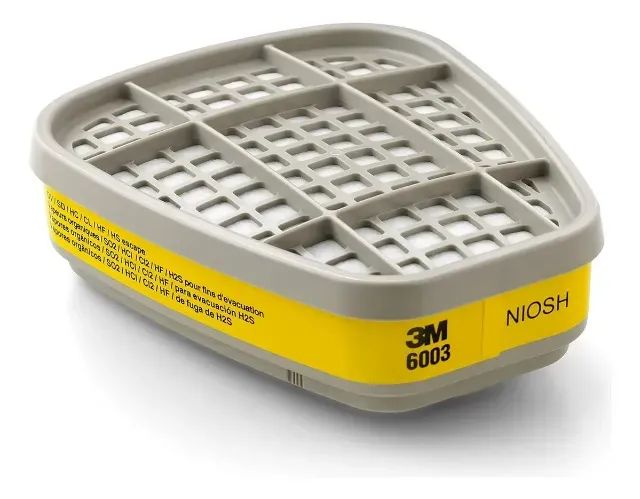 Cartucho Para Máscara Respiratória 3M 6003/07047 Vapor E Acidos 2unidades - Foto 2