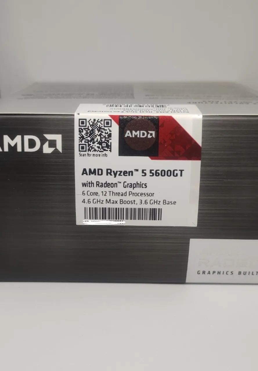 AMD Ryzen 5 5600GT Processor 6 Core 12 Threads 4.6GHz 4MB Cache AM4 [Sealed]64317759905154122