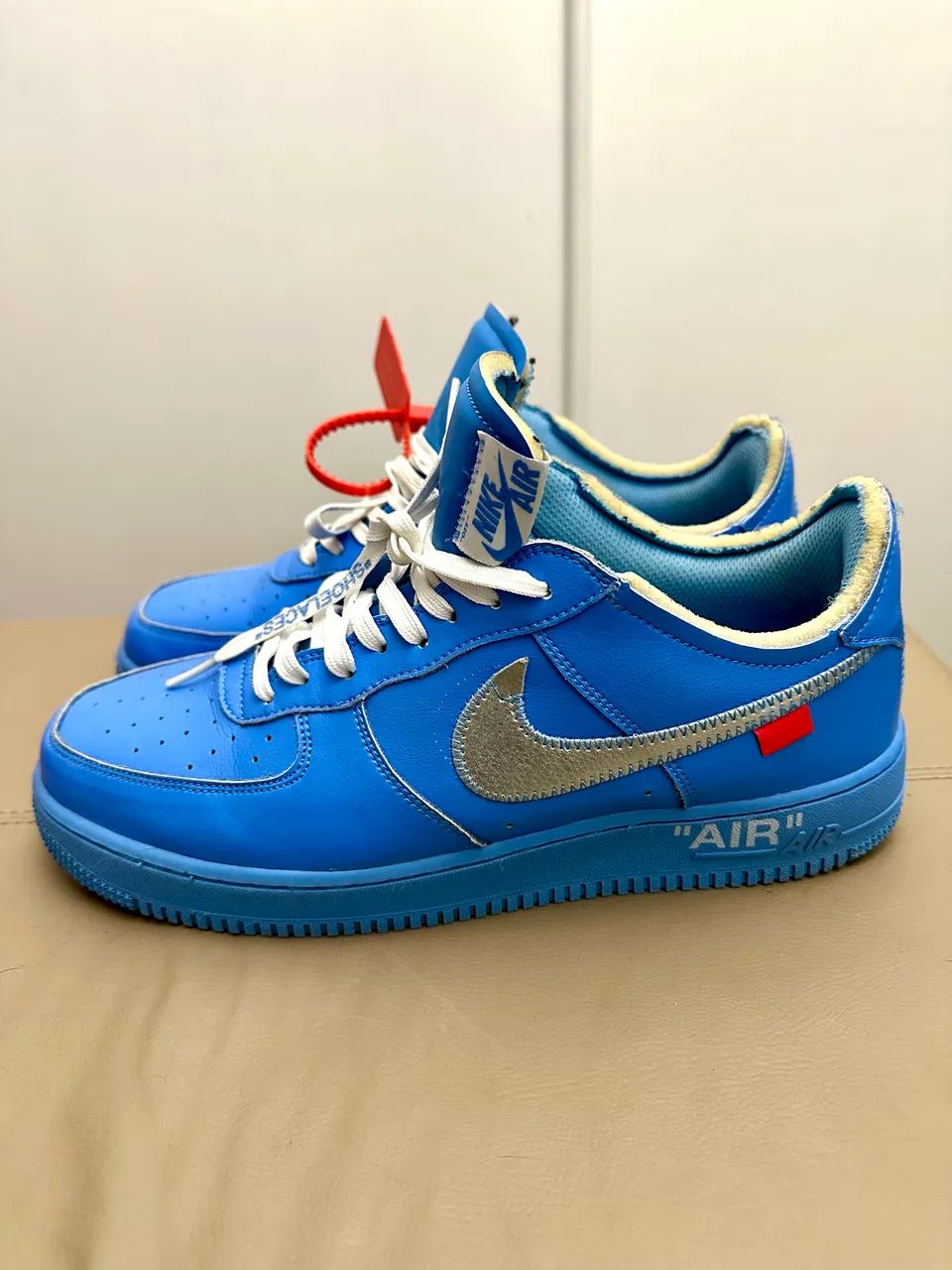 Tênis Off-White X Nike Air Force 1 MCA Blue - Foto 5