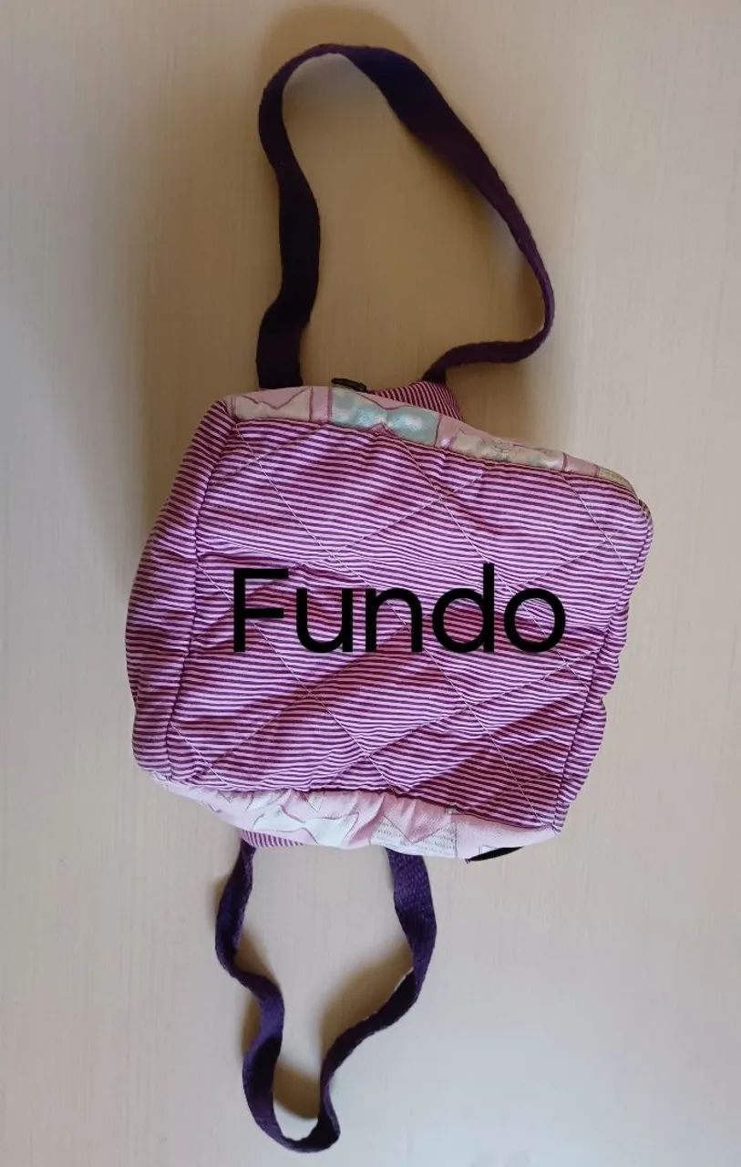 Bolsa Hello Kitty e Acessórios Kuromi - Lilás com Estampa de Laços - Foto 4