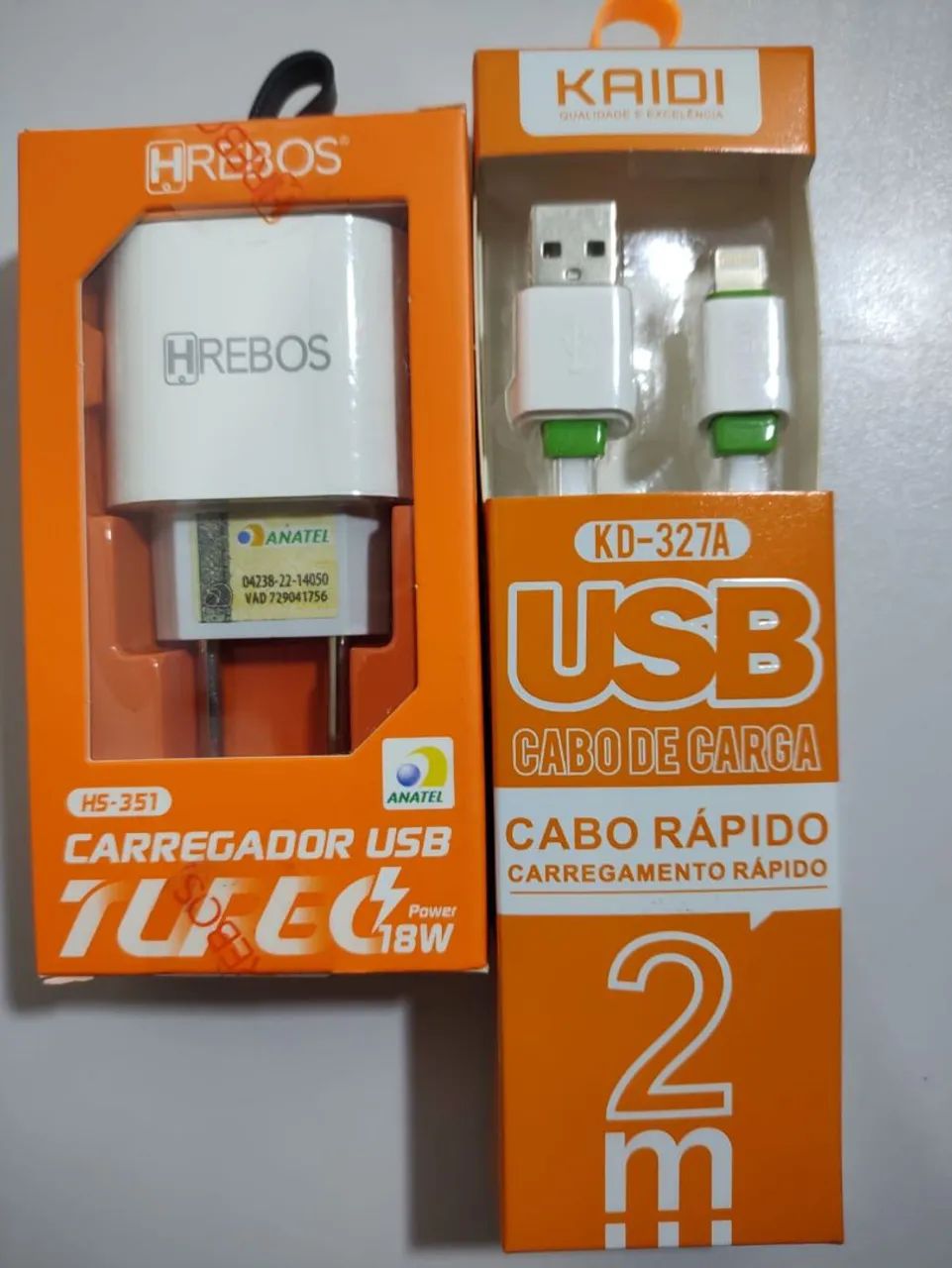 Carregador e Cabo USB HREBOS - Carregamento Rápido - Foto 2