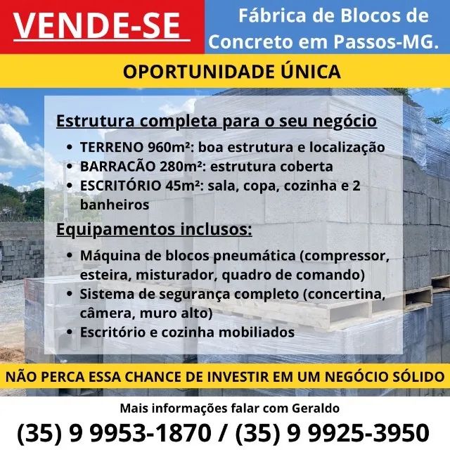 Fábrica de bloco de concreto completa