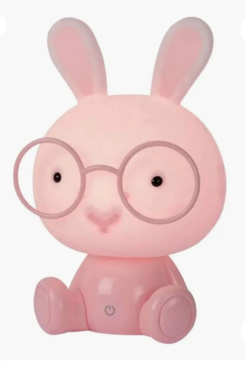 Abajur  Luminária nova lacrada Coelho Rosa com Óculos