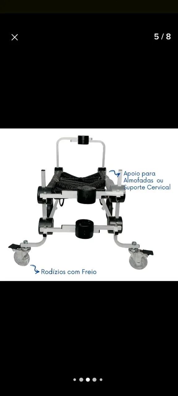 Cadeira 4 rodas, andador Canino  - Foto 5