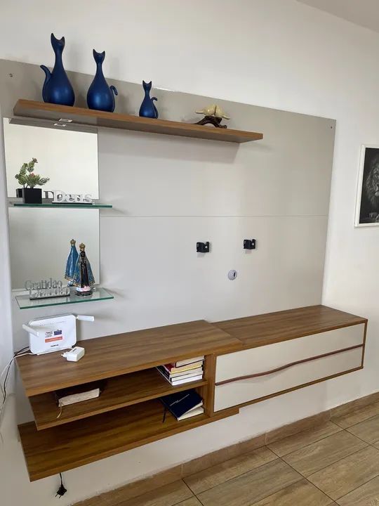 Rack para TV com prateleira e gaveta - Foto 2