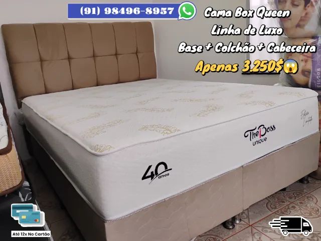 CAMA QUEEN LINHA DE LUXO COMPLETA 