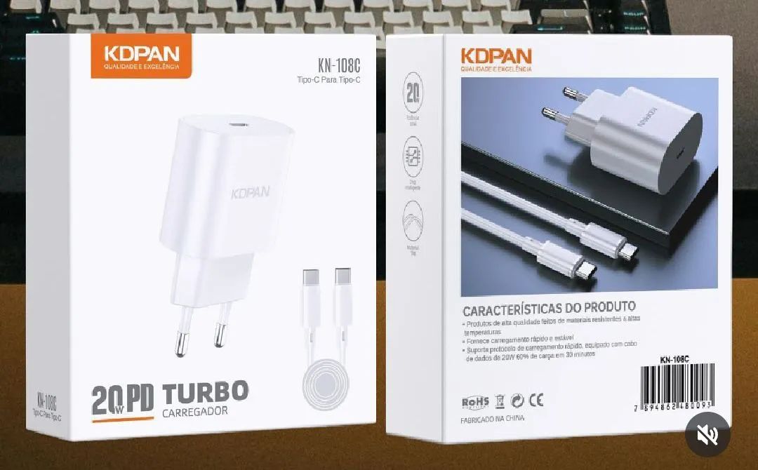 Carregador 20W Turbo Tipo-C para Lightning - Foto 3