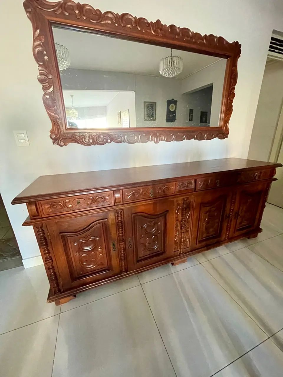 Conjunto de mesa de jantar 8 cadeiras