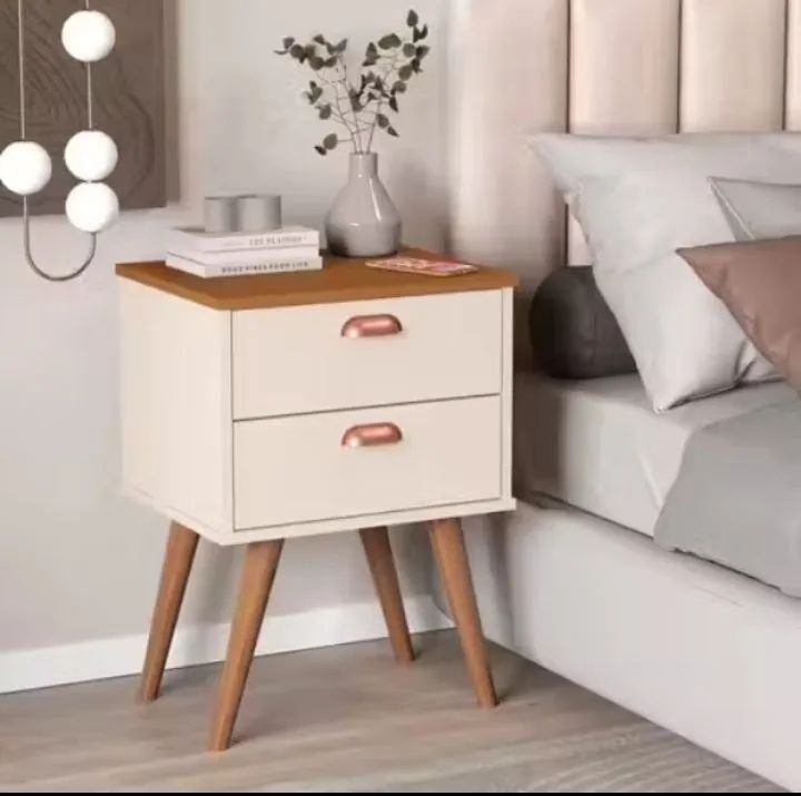 Mesa de cabeceira off-white 
