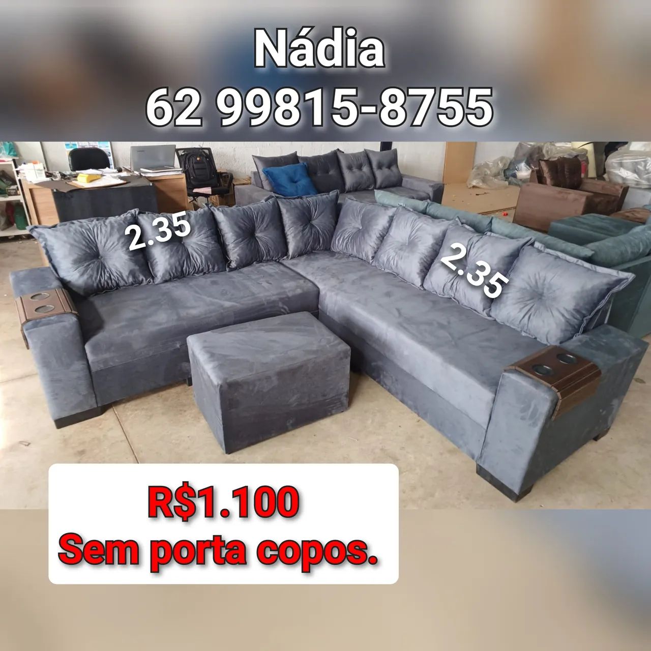 Sofá De canto 2.35x2.35 